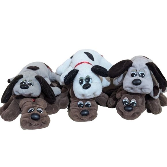 Tonka Pound Puppies   Plush Dog Lot Of 6 Vintage  Pound Puppies Stuffed Animals - Picture 2 of 8
